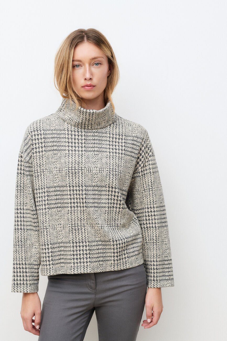 Sweatshirt Tcamo gris clair femme