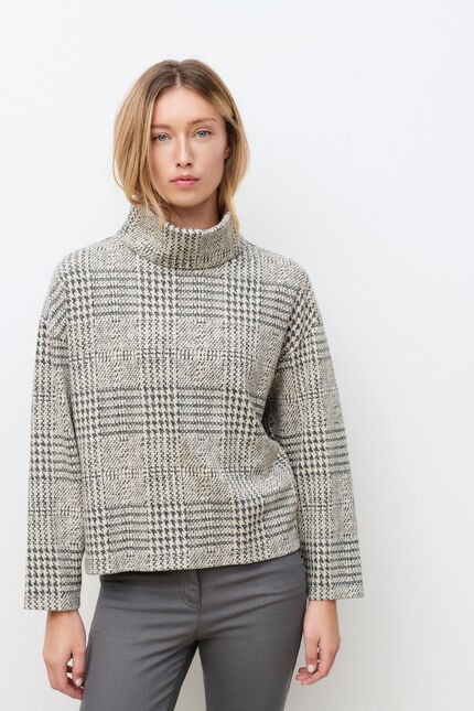 Sweatshirt Tcamo gris clair femme