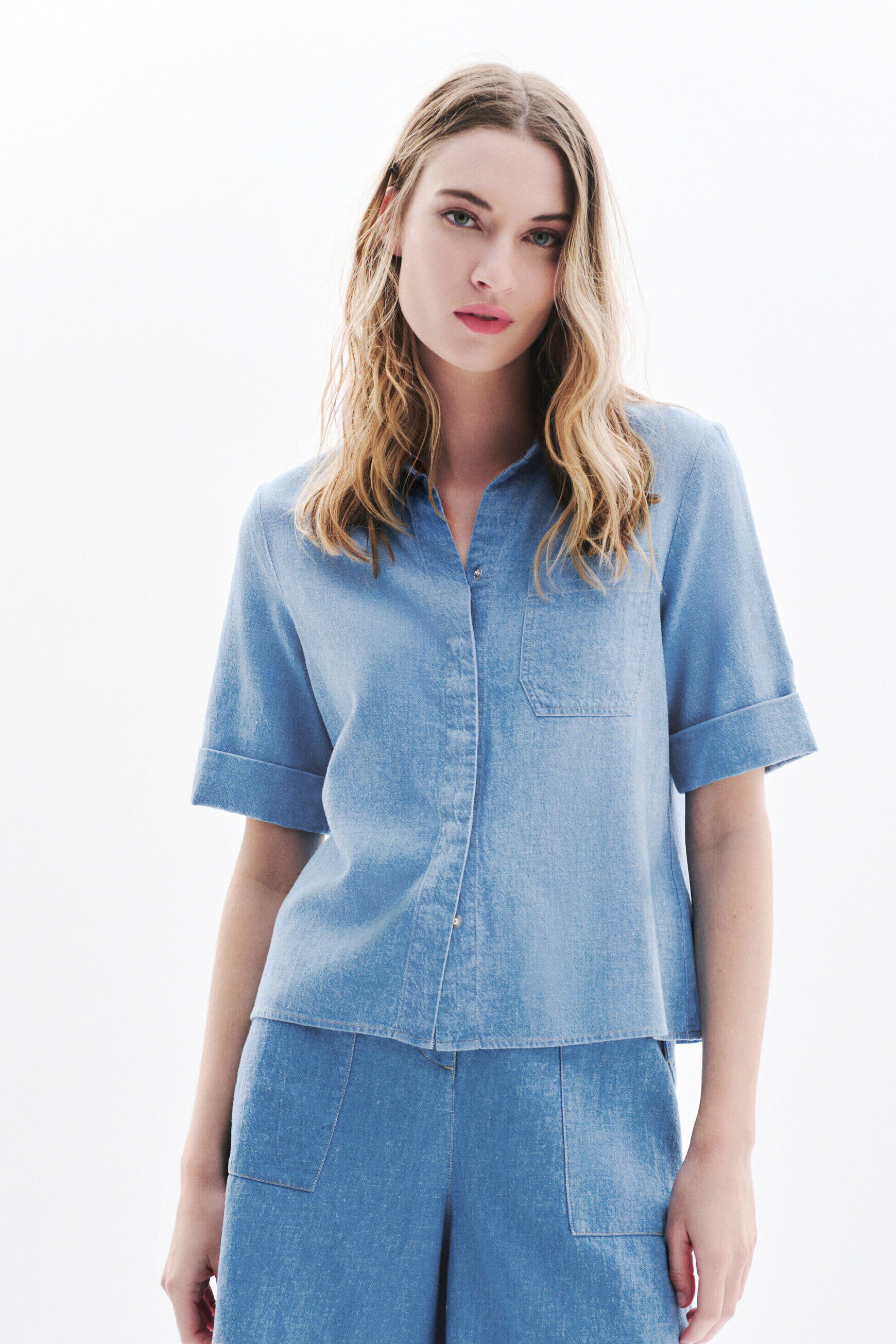 Chemise Carris denim baby bleu femme