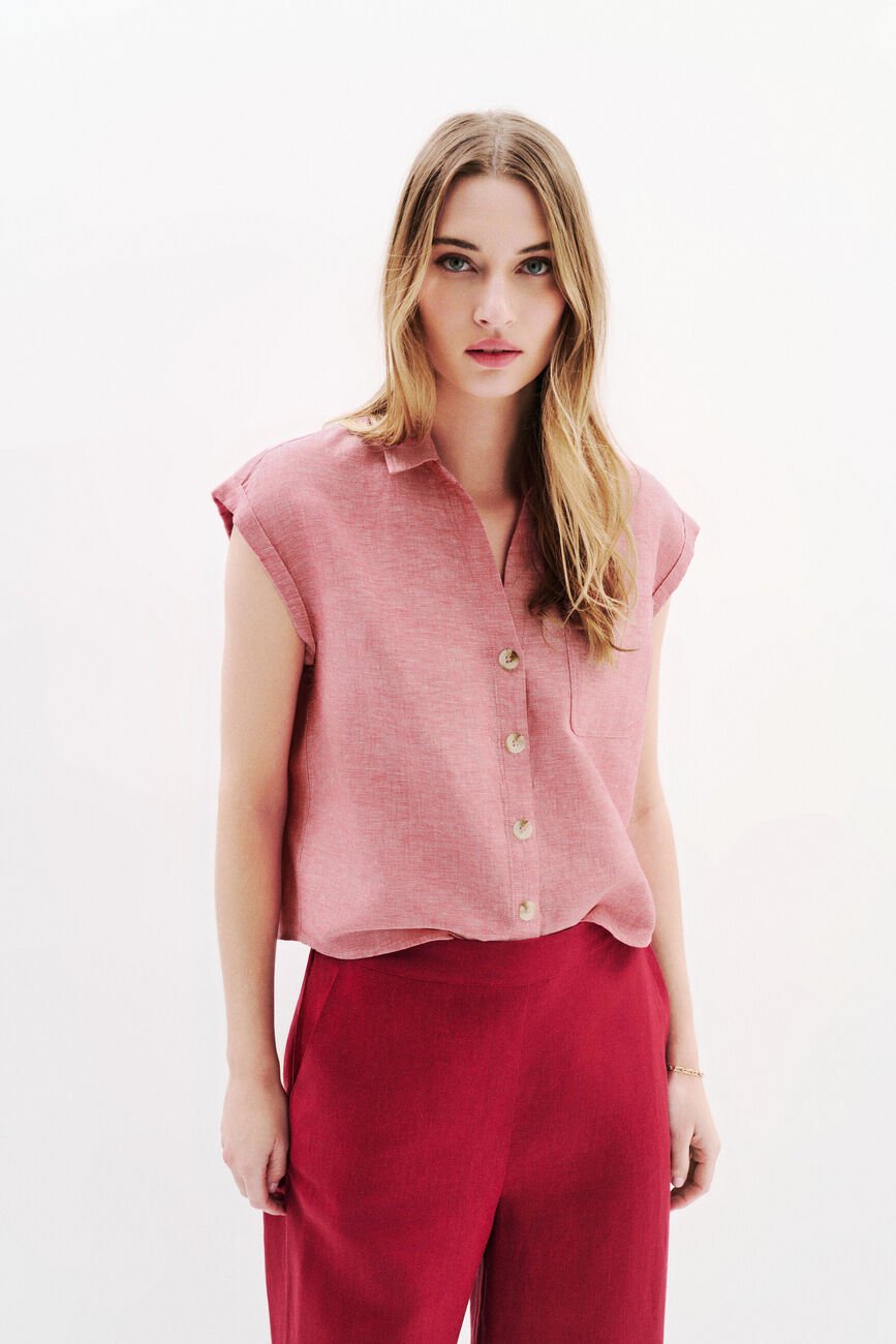 Chemise Cemila bordeaux femme