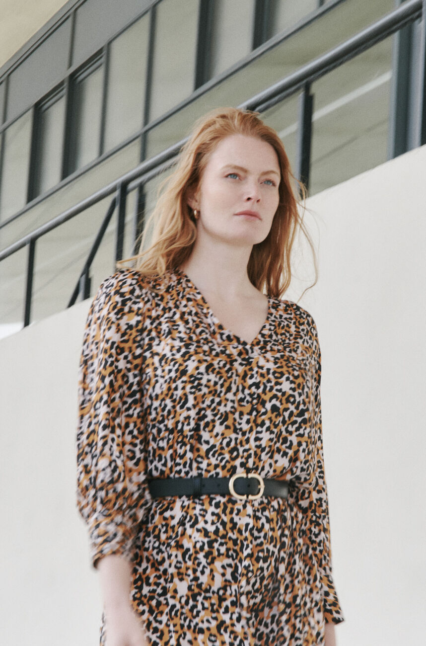 Alice3 dress cognac brown woman
