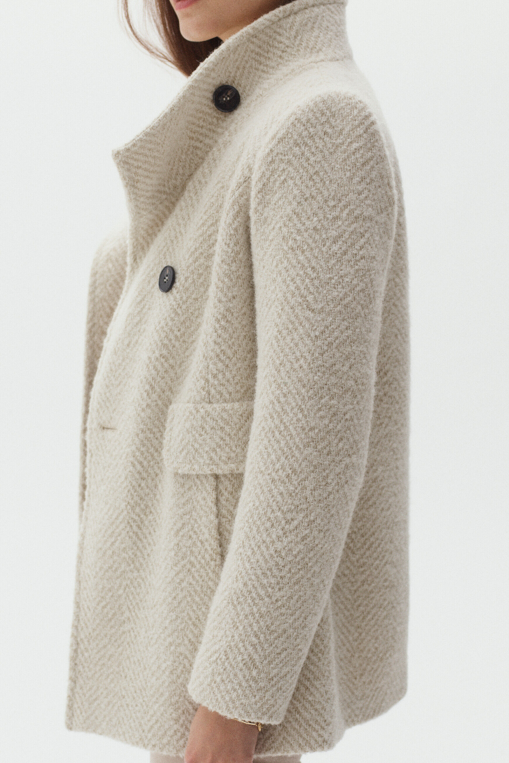 manteau ali ivoire femme