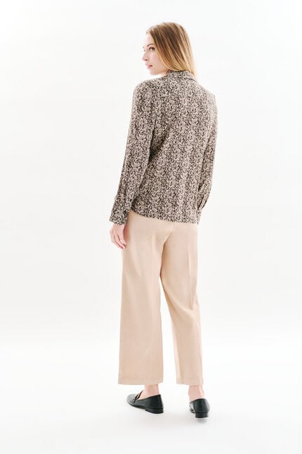Overhemd Cleony donkerbeige vrouw