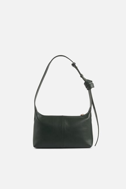 Sac Soa en cuir naturel vert kaki femme