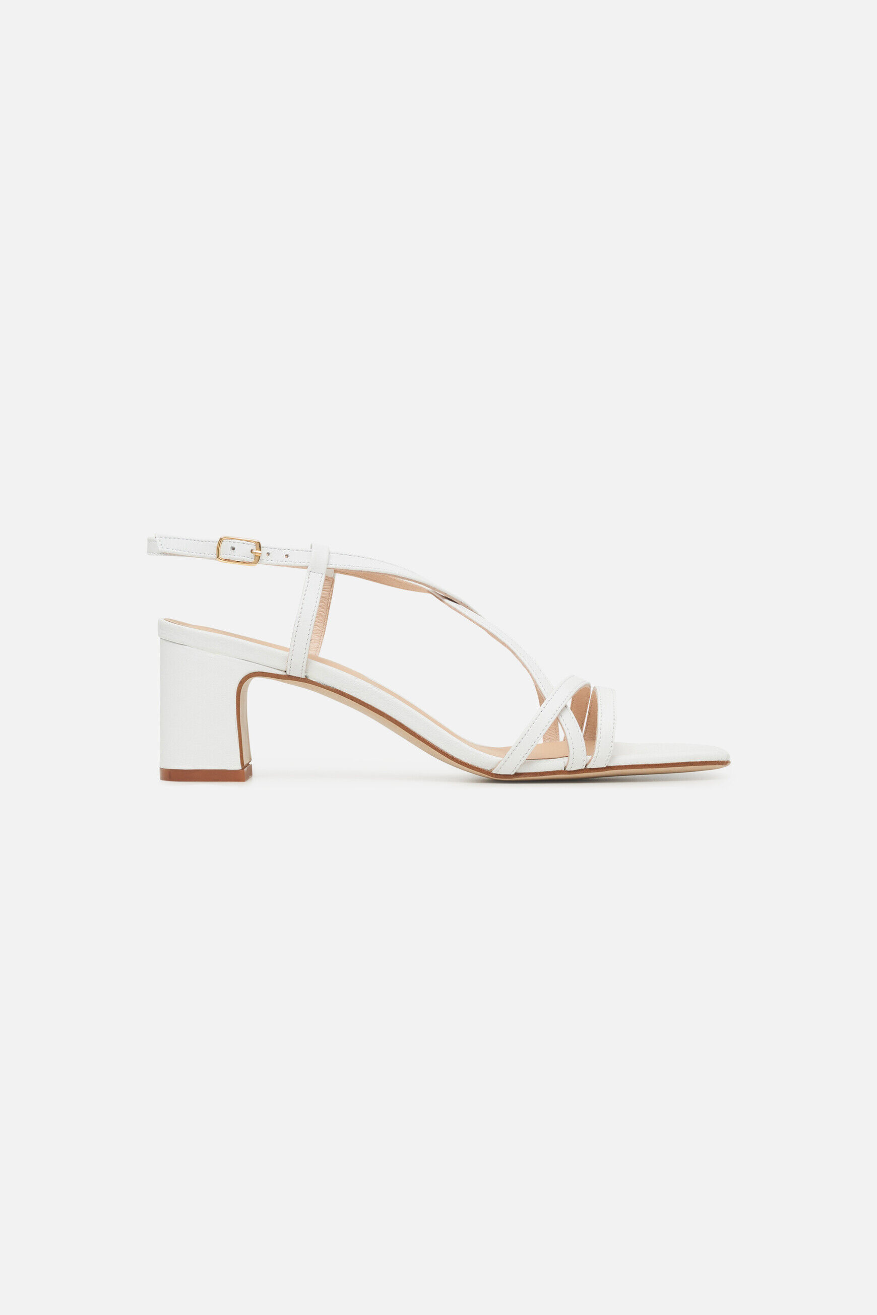 Sandales Alys en cuir naturel ecru femme