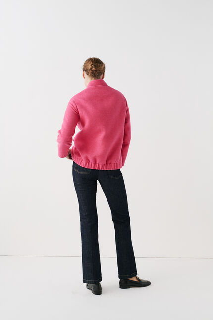 Manteau gazelle rose femme