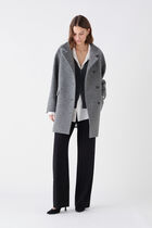 Gerome 100% wool coat light grey woman