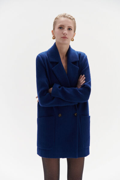 manteau marvin bleu roi femme