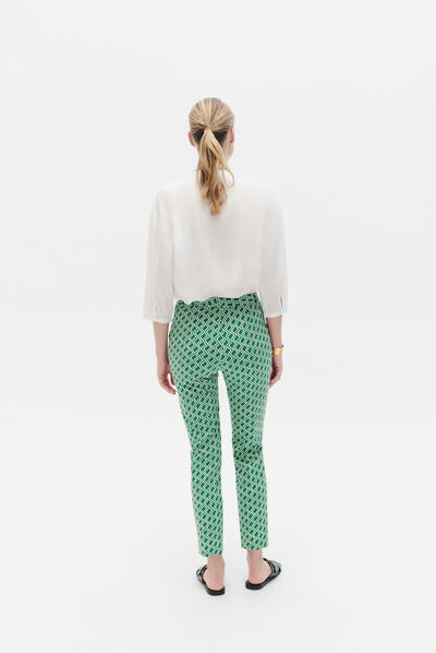 Pantalon pgabin vert menthe femme