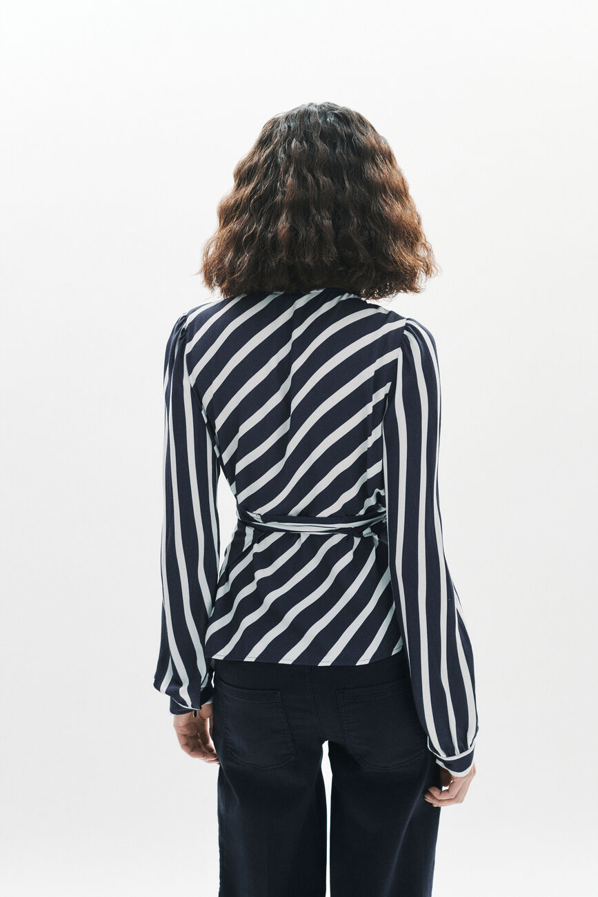 Blouse Cameron bleu marine femme
