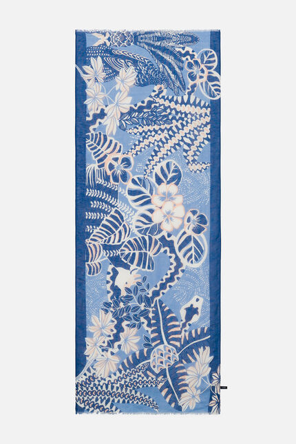 Foulard Lydie bleu gris femme