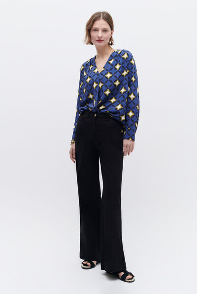 Camisa Didou azul eléctrico mujer