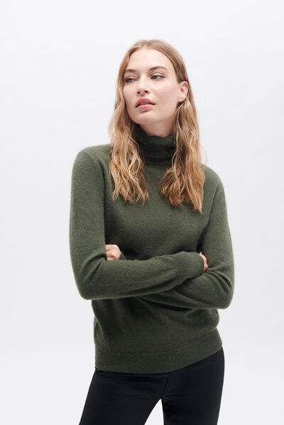 pull dylan b 100% cachemire vert clair femme