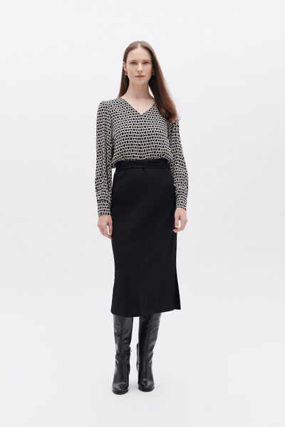 Jupe java noir femme