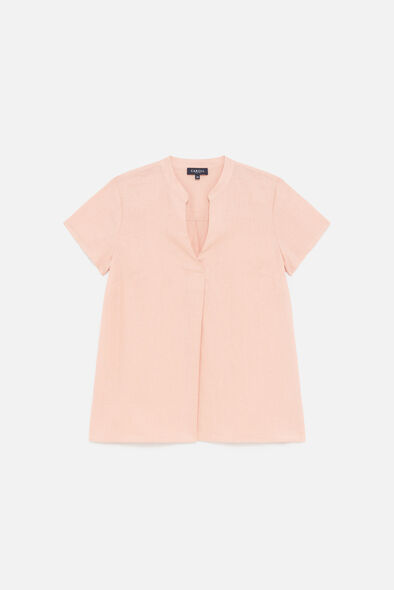 blouse kat 100% lin rose clair femme