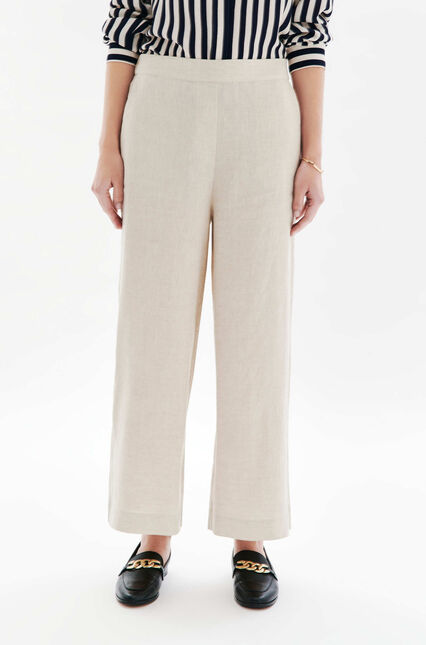 Pantalon pandi 100% lin sable femme