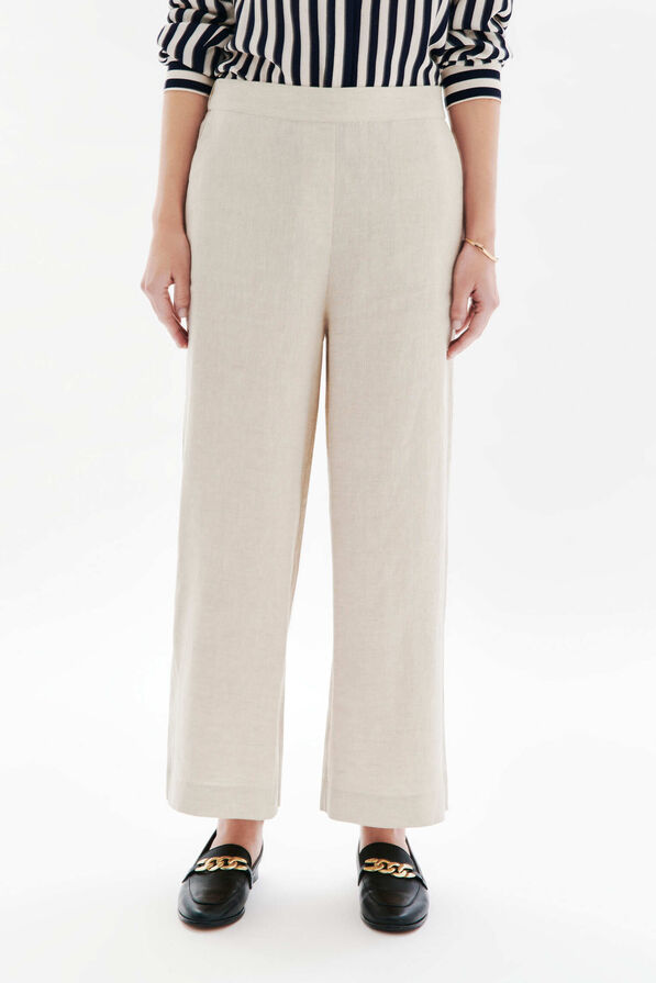 100 linnen broek pandi zand vrouw 100% linnen Broek Pandi zand vrouw
