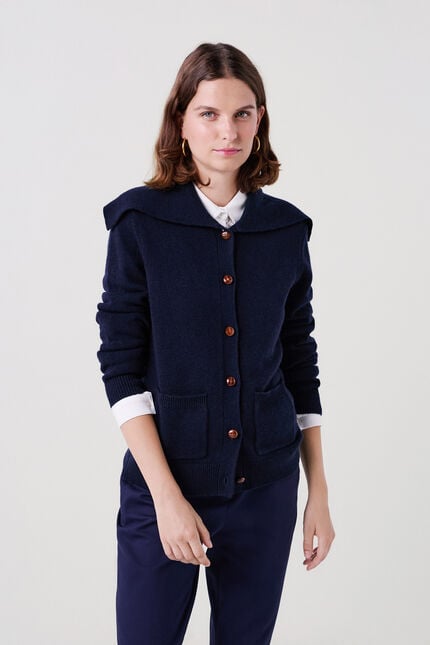 Gilet mlouna bleu marine femme