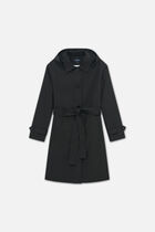 gabardine trench black woman