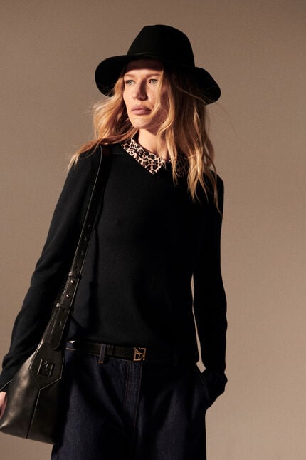 Pull mpaola noir femme
