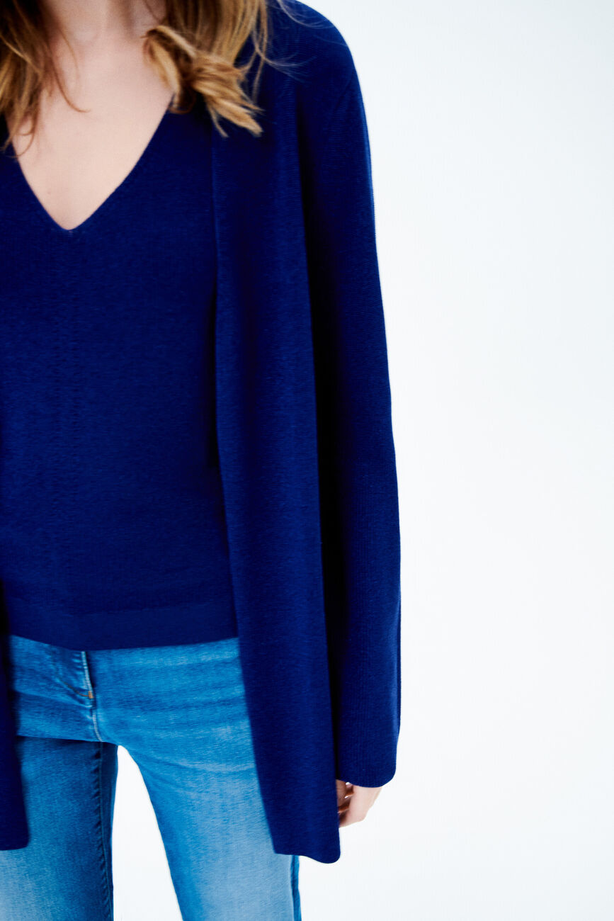 Minorque sweater navy blue woman
