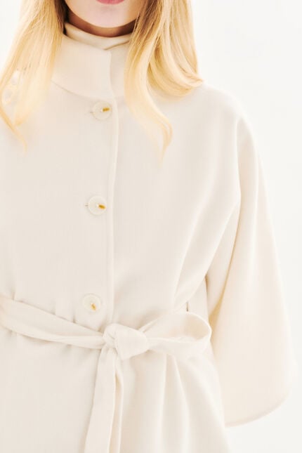 Poncho Hacaro creme femme