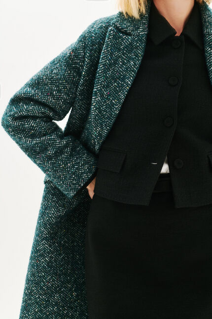 Grissini coat teal woman