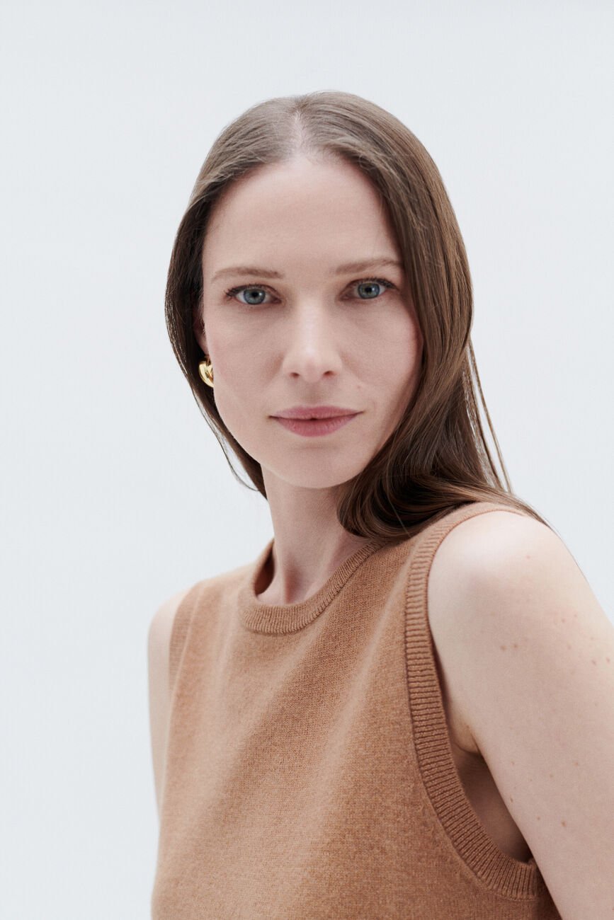pull ilona camel femme