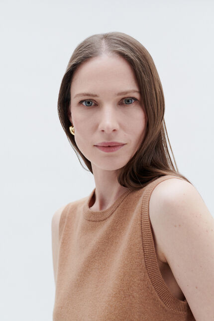 pull ilona camel femme