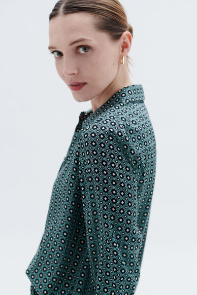 Camiseiro cessy azul-marinho mulher