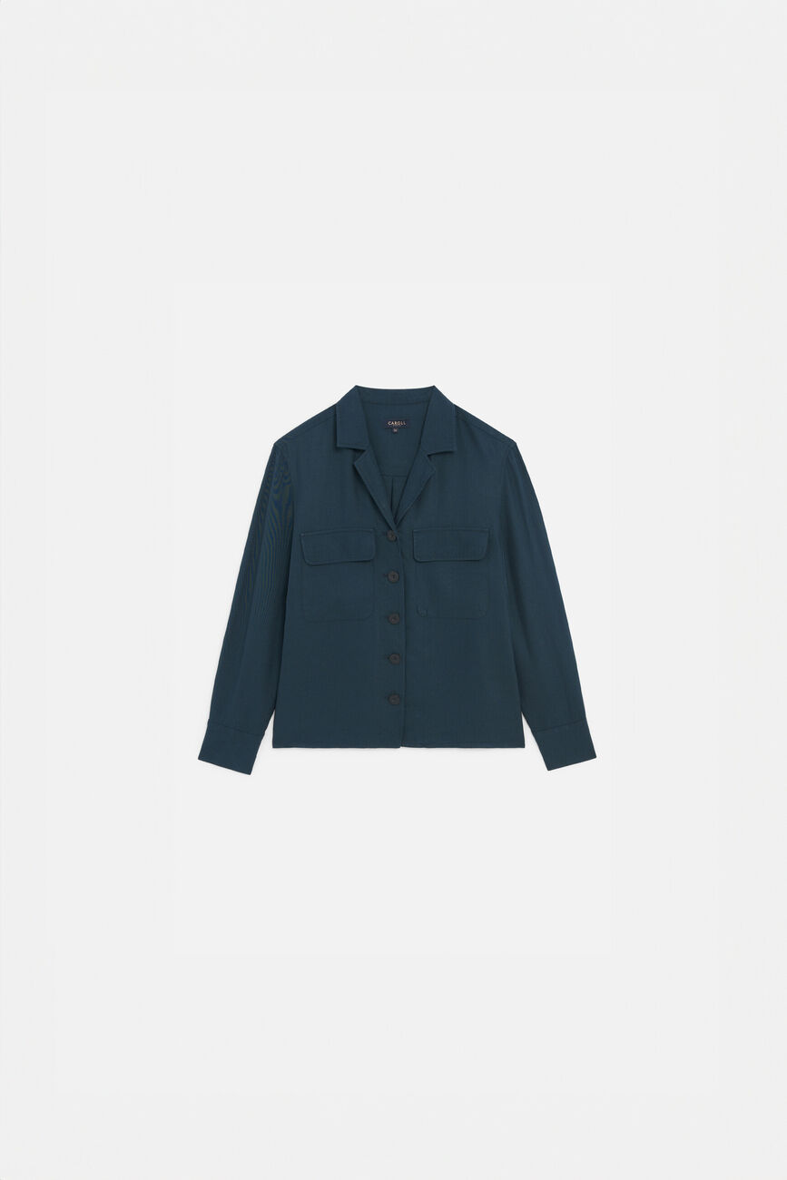 clyde shirt petrol blue woman