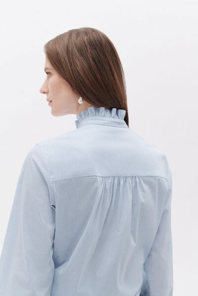 Camisa cantoine denim stone mulher