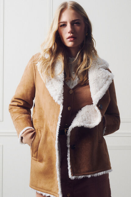 Manteau Gonzague camel femme