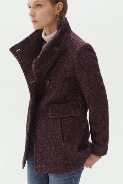 manteau ali prune femme