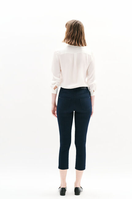 pantacourt mason bleu marine femme