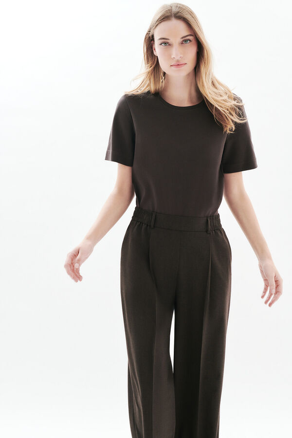 thugo T-Shirt marron foncé damen