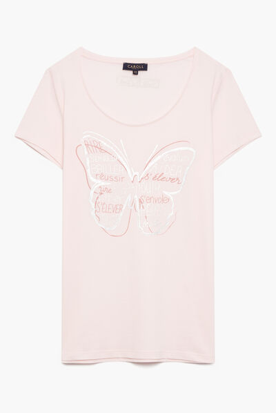 T-shirt Jamelia rosa pastello donna