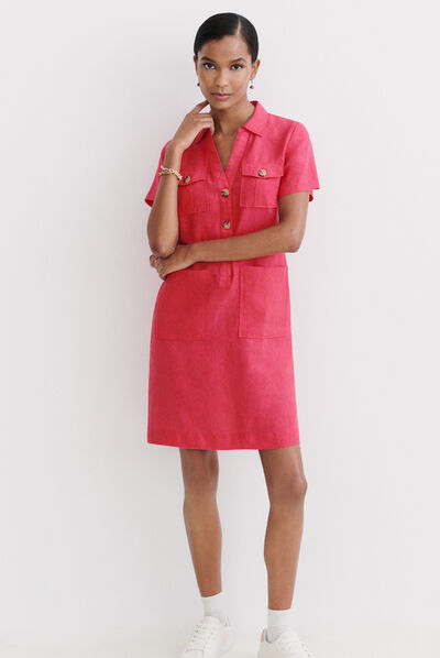 robe laure rose fushia femme