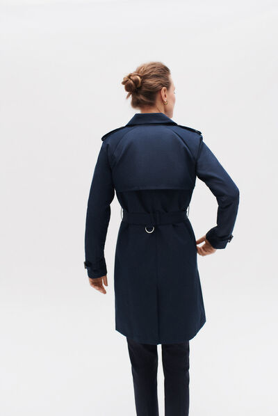 Trench Max blu navy donna