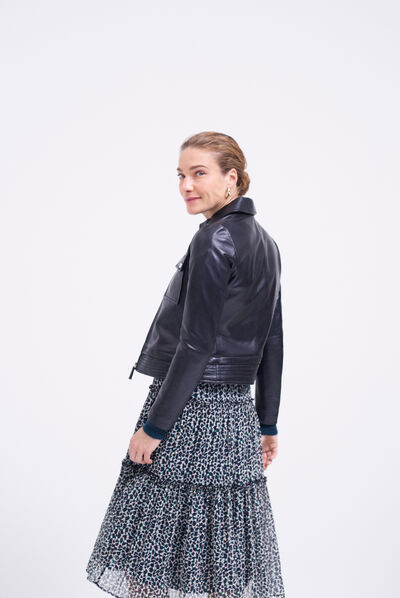 veste rachel 100% cuir noir femme