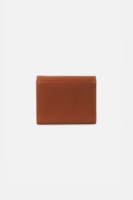 Porte-cartes sully en cuir naturel camel femme