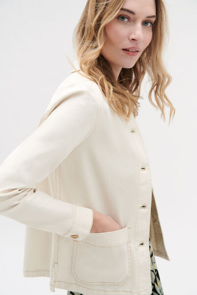 veste zocca ecru femme