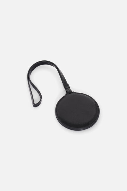 Miroir Sibel en cuir naturel noir femme