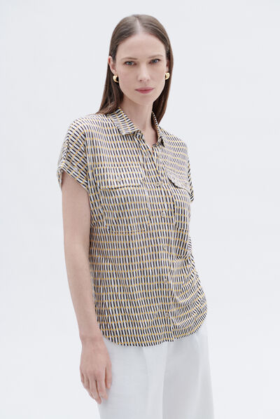 T-shirt eva taupe femme