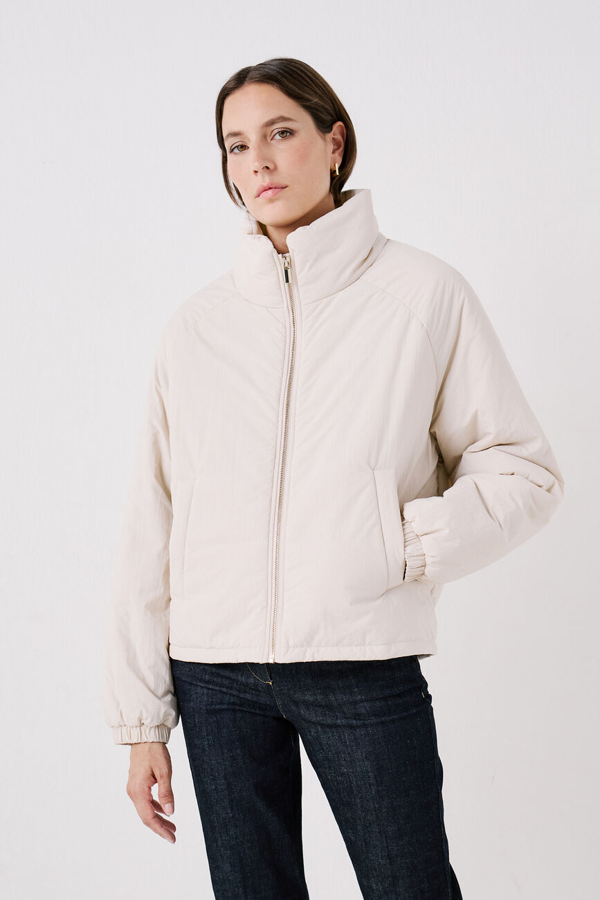 Doudoune glace beige femme