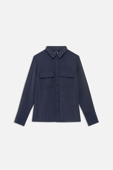 Chemise calyson bleu marine femme