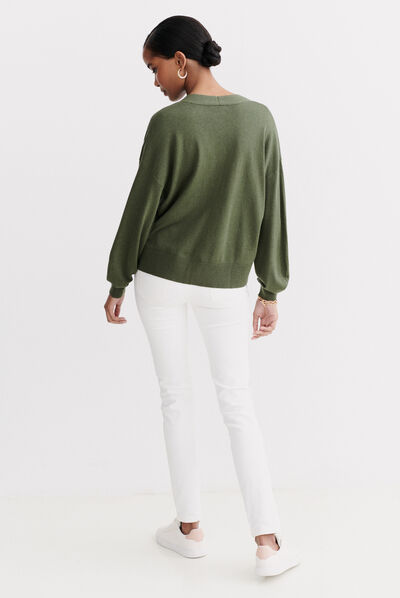 gilet valeria vert kaki femme