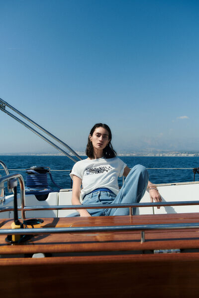 T-shirt tahis blanc femme