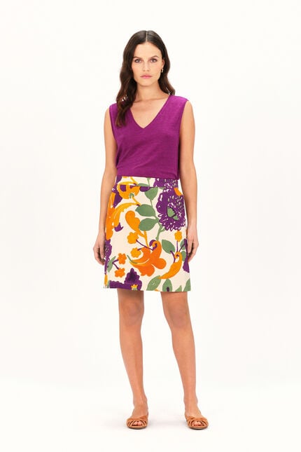 Jupe janya rose framboise femme