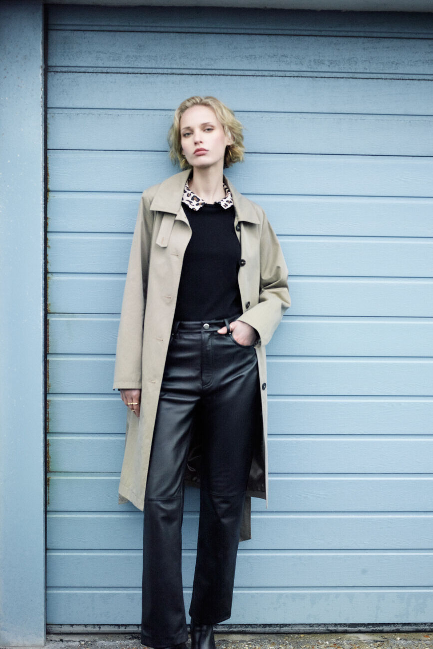 Gelisol trench coat taupe woman